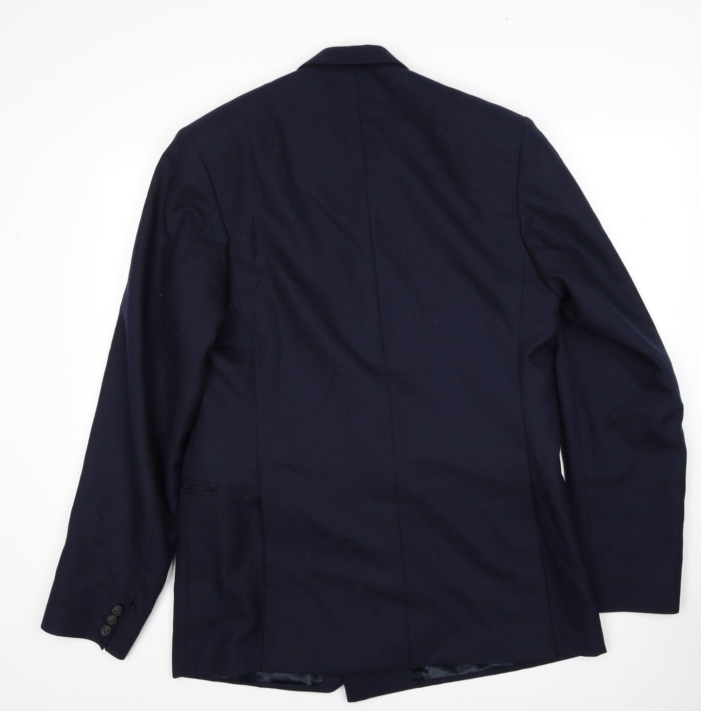 Craft Tailoring Mens Blue Polyester Jacket Suit Jacket Size 38 Regular