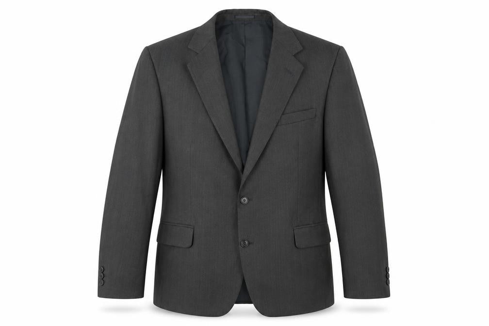 Preworn Mens Grey Striped Wool Jacket Suit Jacket Size 44 Regular