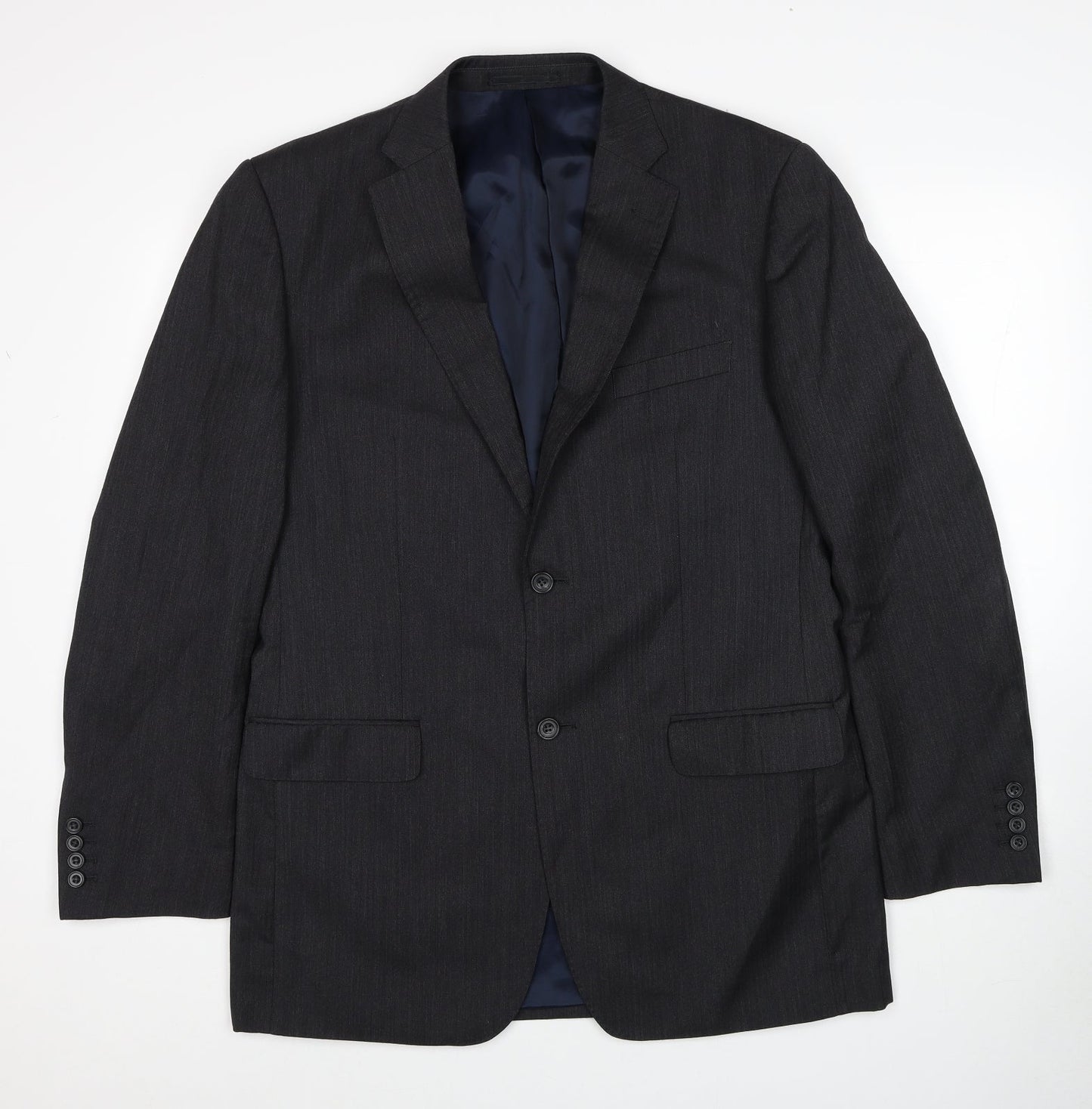Samuel Windsor Mens Grey Wool Jacket Suit Jacket Size L Regular