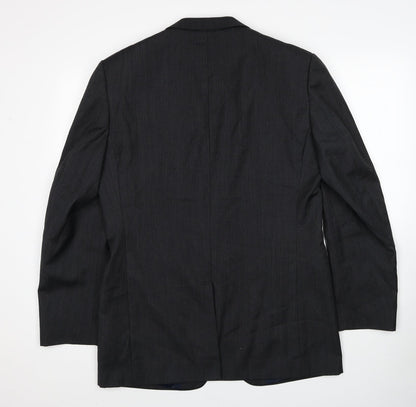 Samuel Windsor Mens Grey Wool Jacket Suit Jacket Size L Regular