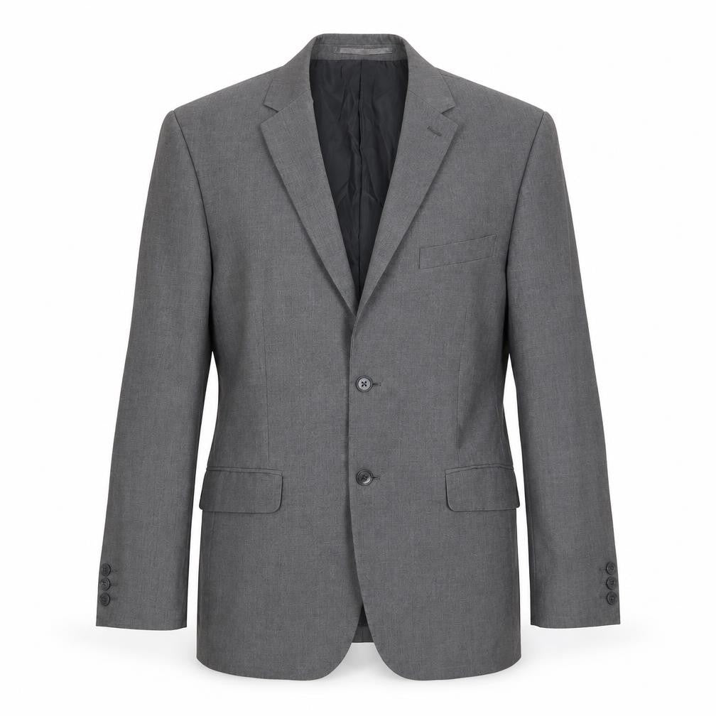 Karl Jackson Mens Grey Polyester Jacket Blazer Size 38 Regular