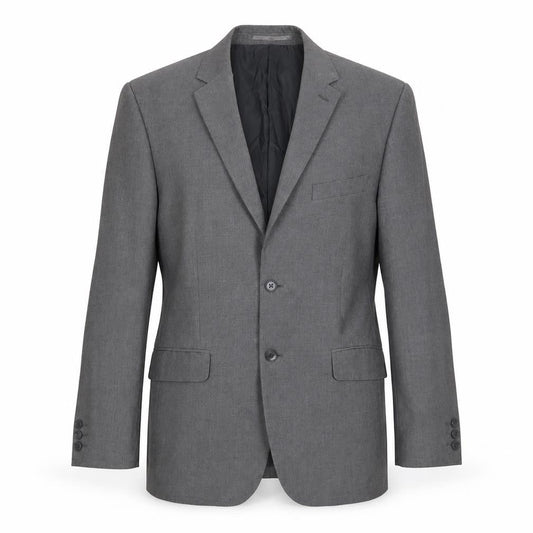 Karl Jackson Mens Grey Polyester Jacket Blazer Size 38 Regular