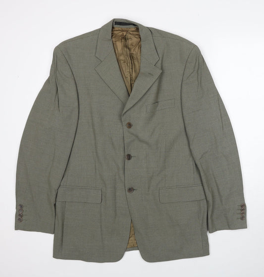 Marks and Spencer Mens Green Wool Jacket Suit Jacket Size M Regular