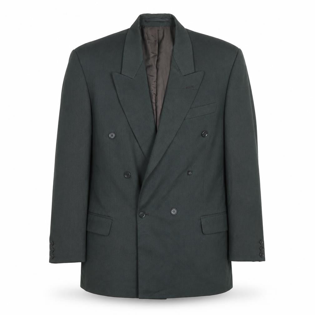Corman Mens Green Polyester Jacket Suit Jacket Size 38 Regular