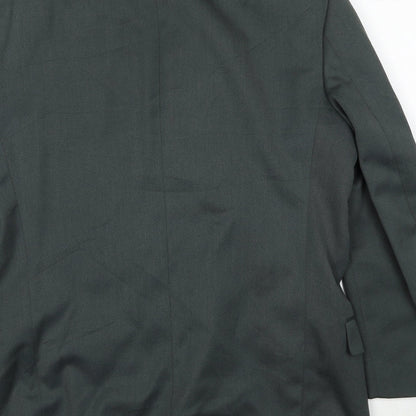 Corman Mens Green Polyester Jacket Suit Jacket Size 38 Regular