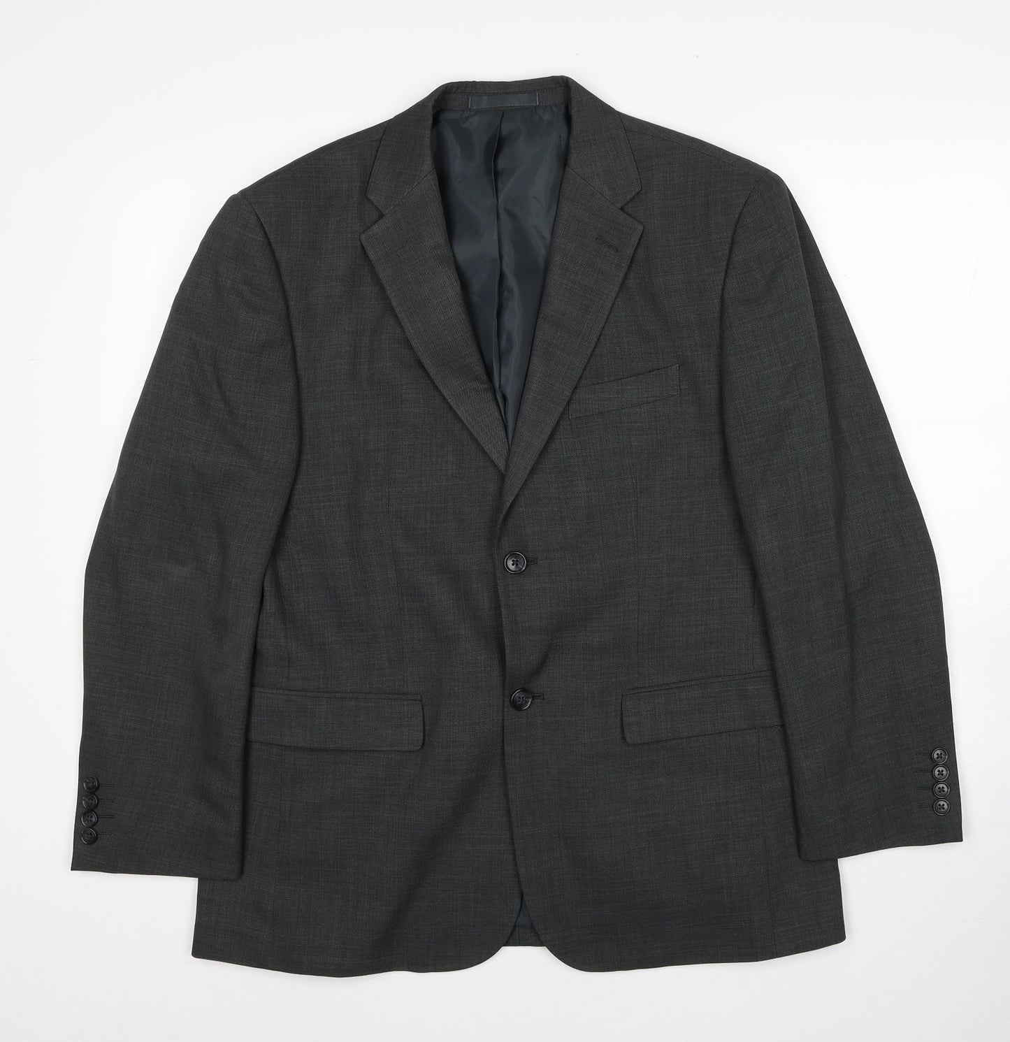 Greenwoods Mens Grey Polyester Jacket Suit Jacket Size 40 Regular