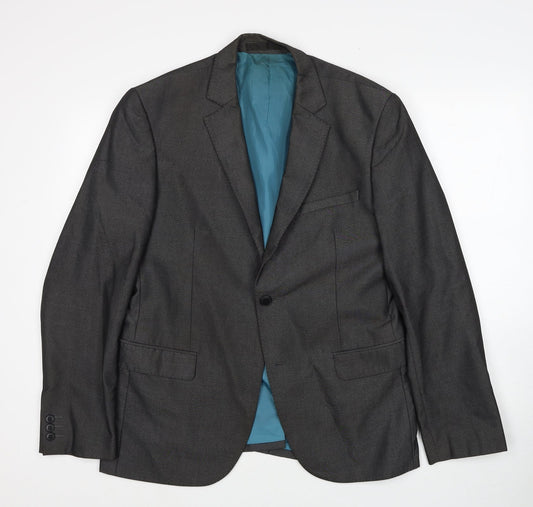 Marks and Spencer Mens Grey Polyester Jacket Suit Jacket Size M Regular
