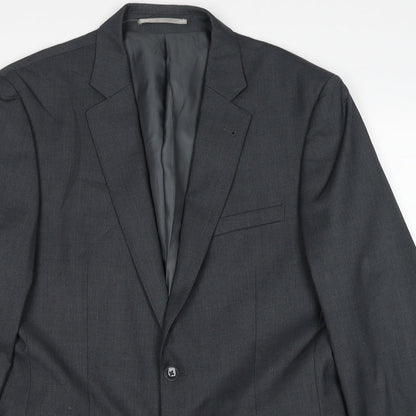 Charlton Grey Mens Grey Polyester Jacket Blazer Size 40 Regular