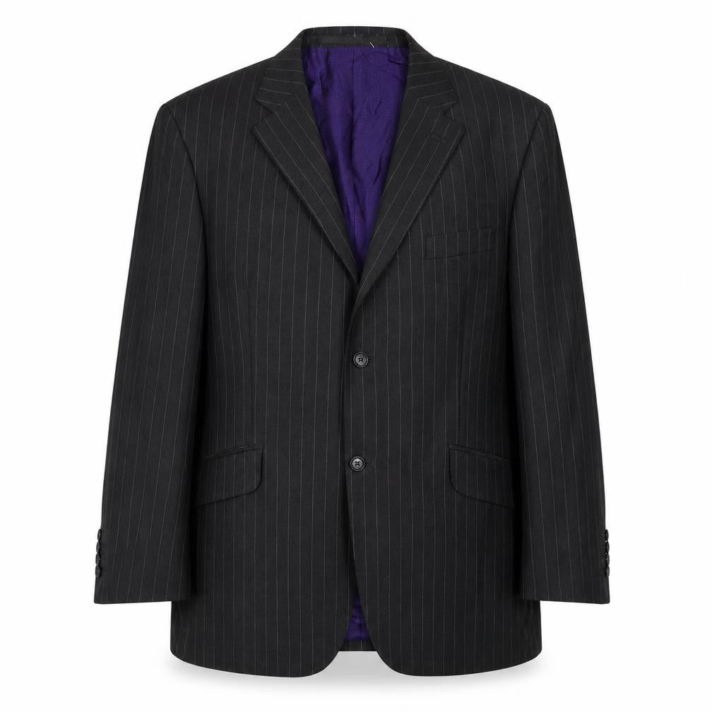 Marks & Spencer Mens Grey Striped Wool Jacket Suit Jacket Size 42 Regular