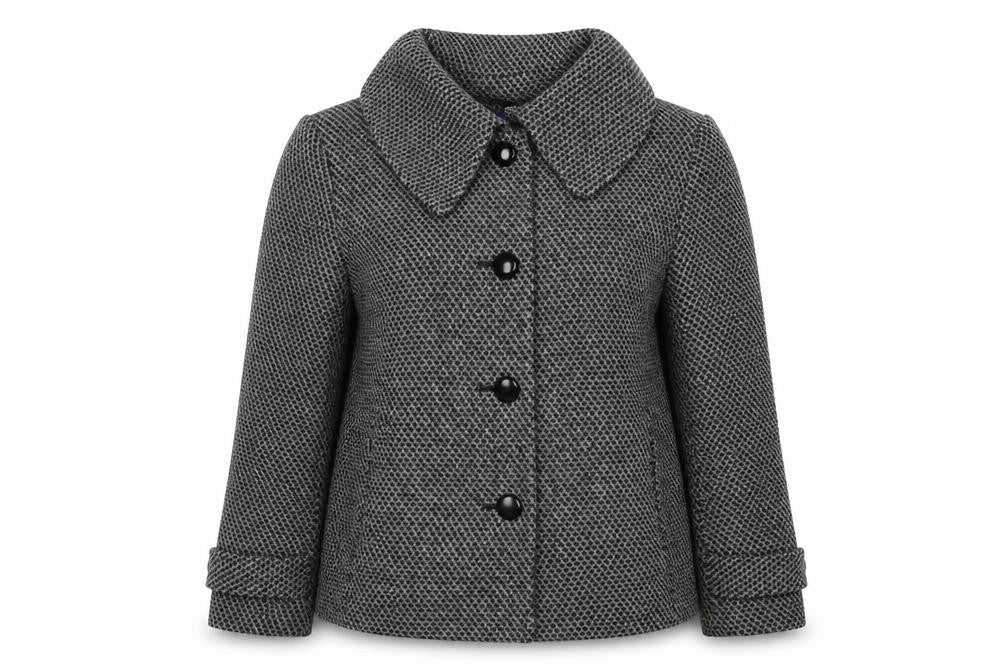 Autonomy Womens Black Geometric Jacket Size 16 Button