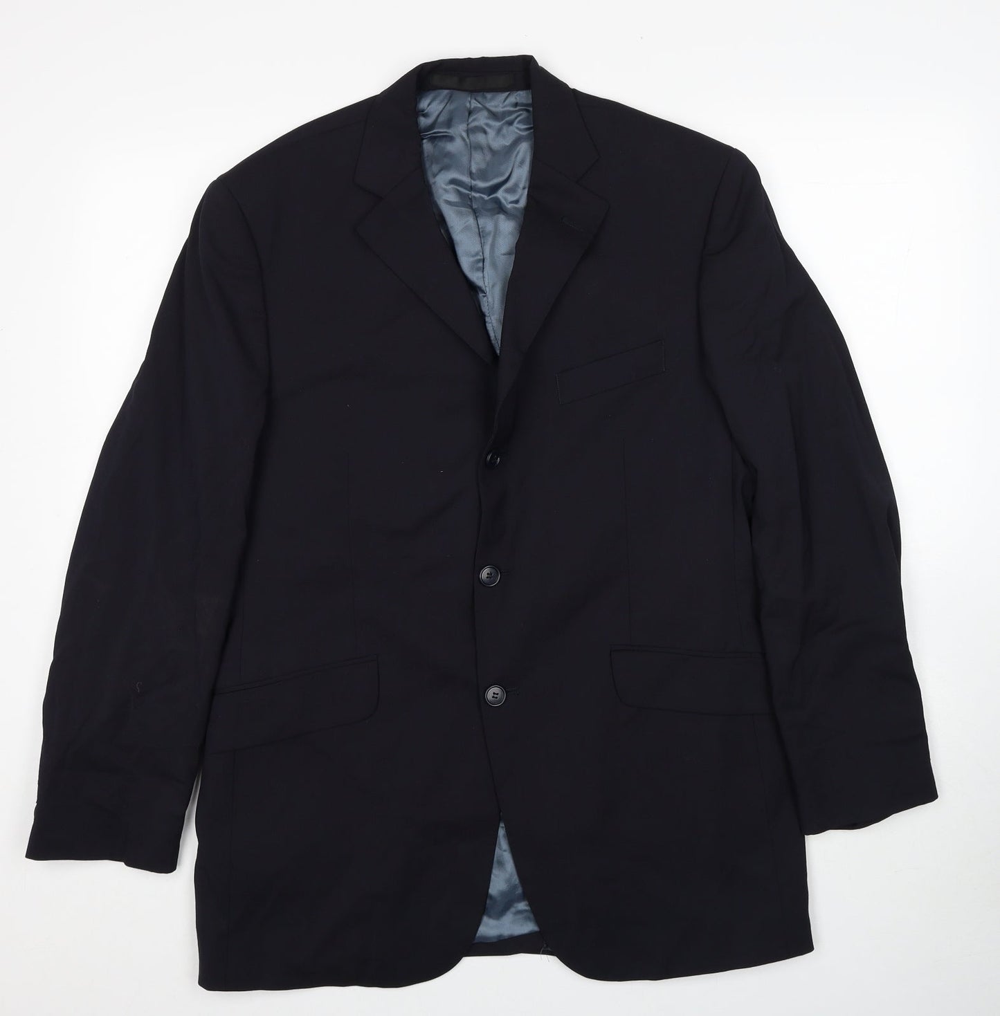 Impressions Mens Black Polyester Jacket Suit Jacket Size 40 Regular