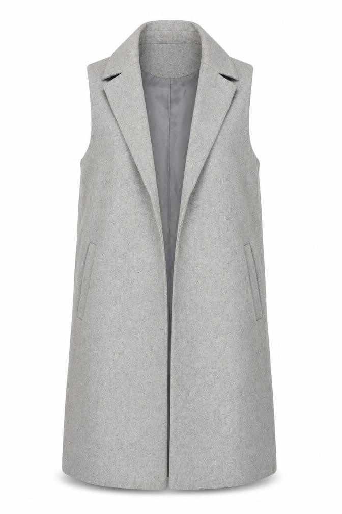 New Look Womens Grey Overcoat Blazer Size 10