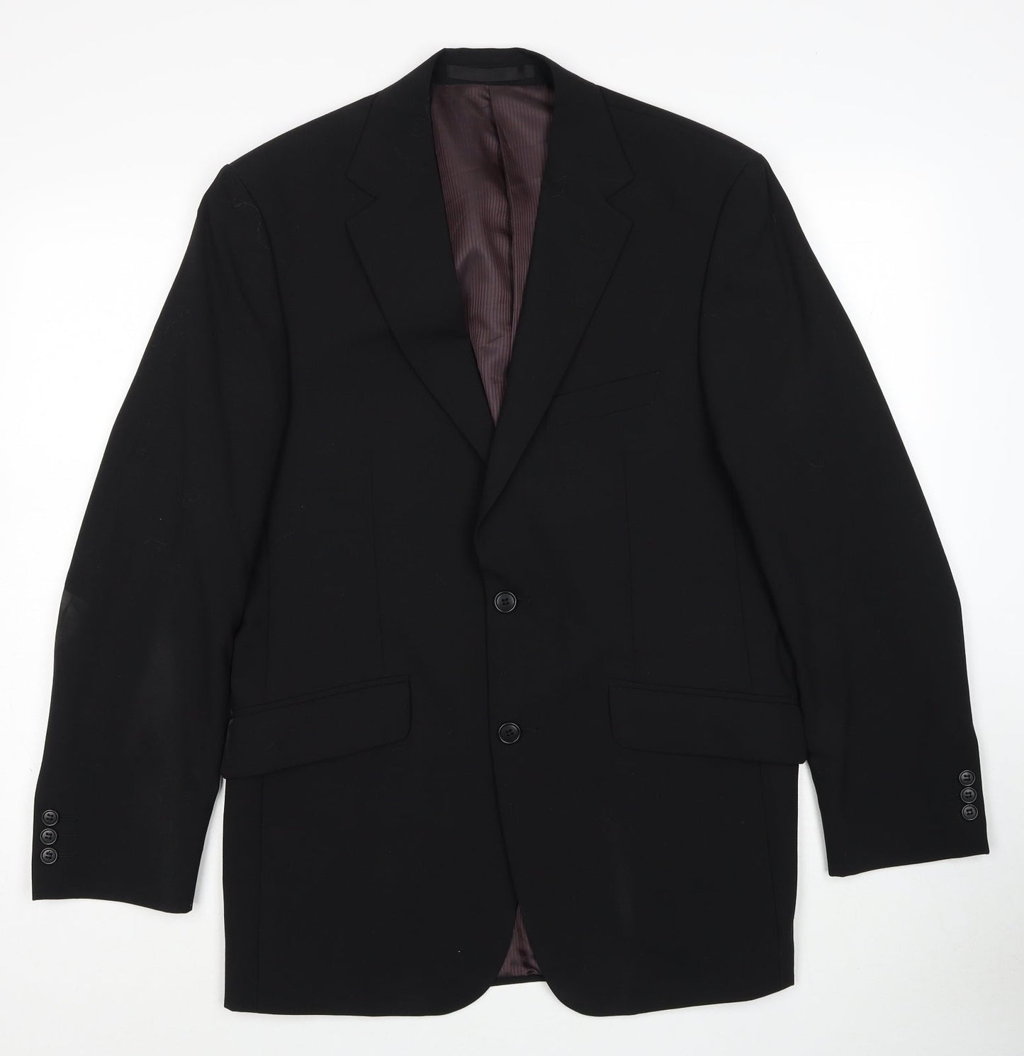 Impressions Mens Black Polyester Jacket Suit Jacket Size M Regular