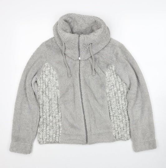 Per Una Womens Grey Polyester Full Zip Sweatshirt Size M Zip