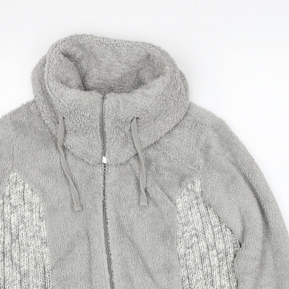 Per Una Womens Grey Polyester Full Zip Sweatshirt Size M Zip