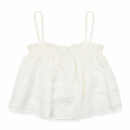 Mango Womens White Polyester Cropped Tank Size M Square Neck