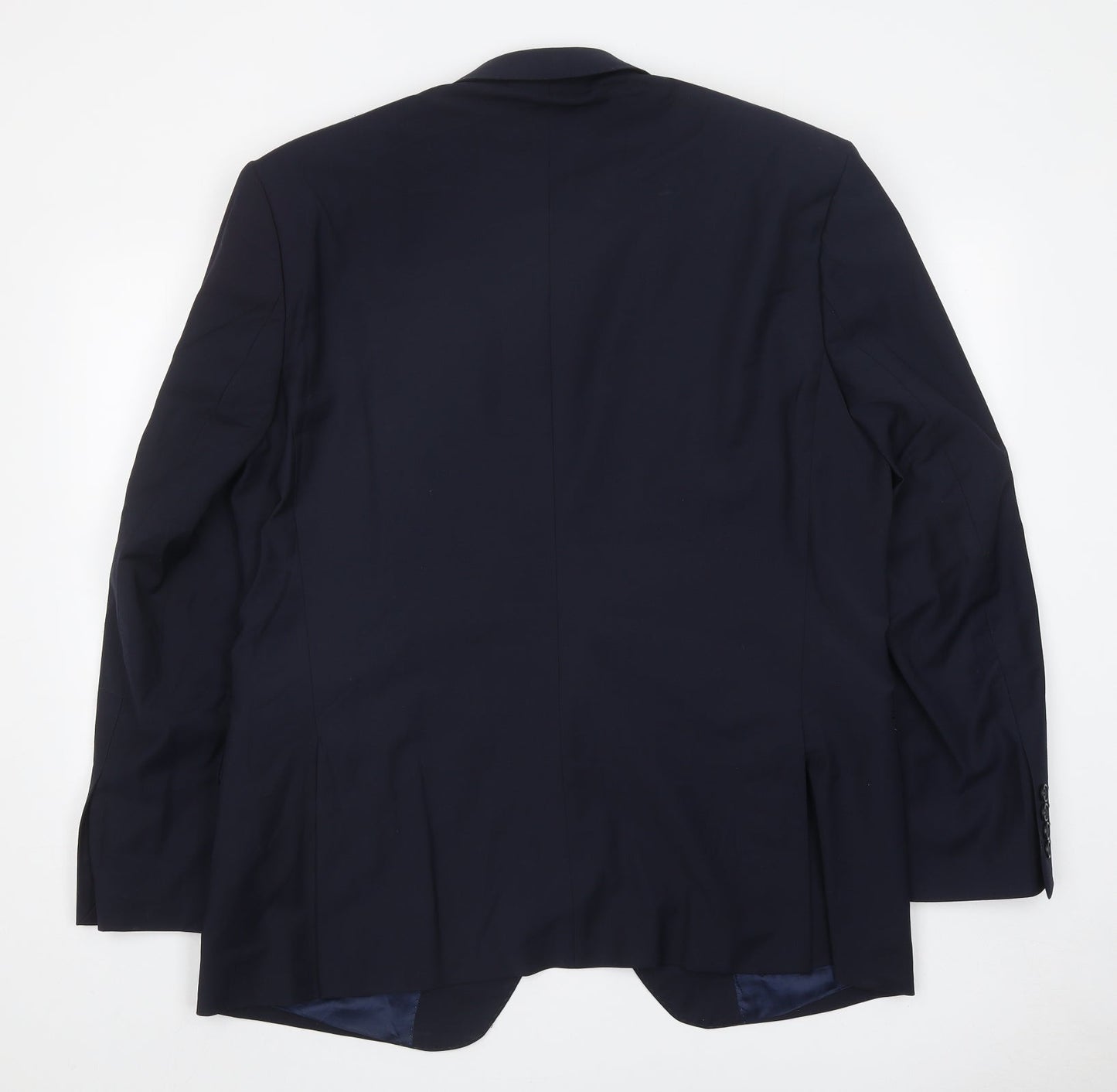 Santinelli Mens Blue Polyester Jacket Suit Jacket Size L Regular