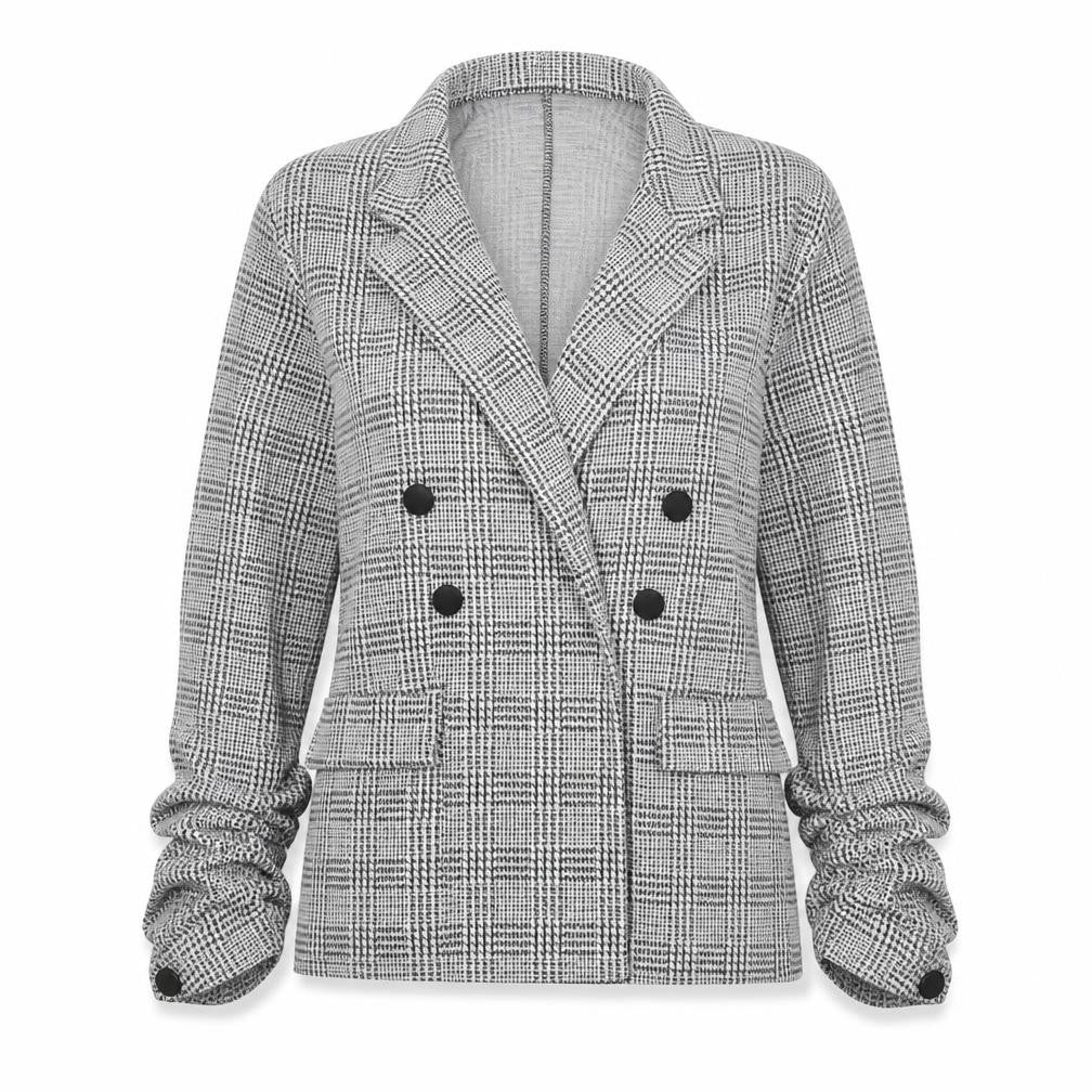 Boohoo Womens Grey Geometric Jacket Blazer Size 14