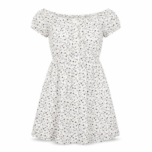 Pins & Needles Womens White Floral Polyester Fit & Flare Size XS Boat Neck Pullover
