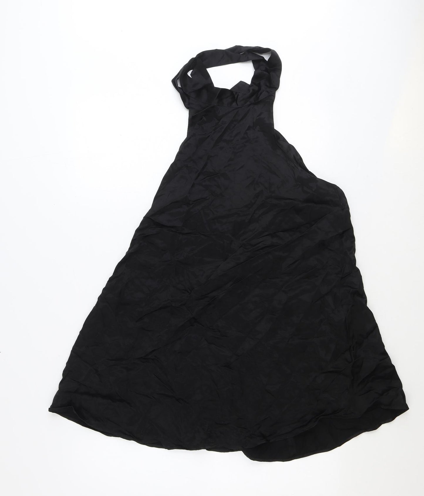 Zara Womens Black Polyester Mini Size M Halter Tie