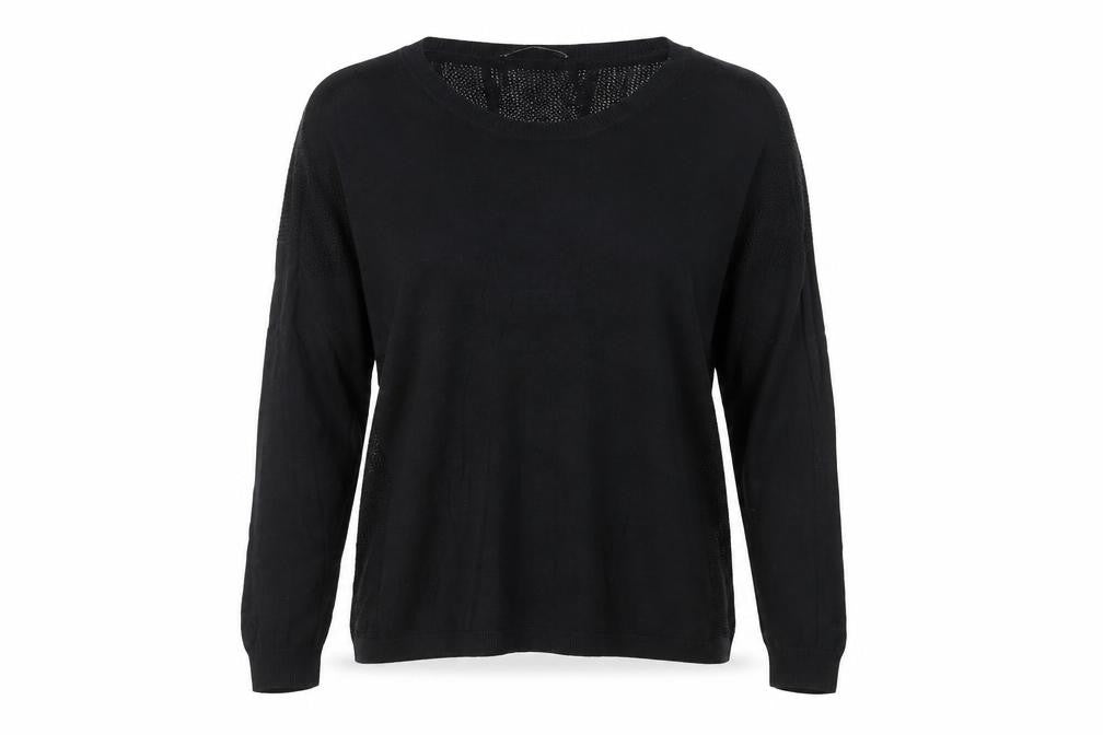 Oasis Womens Black V-Neck Viscose Pullover Jumper Size L