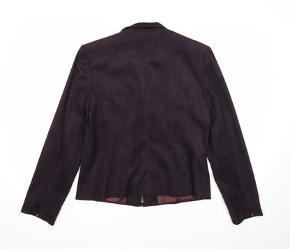 Next Womens Purple Jacket Size 14 Zip