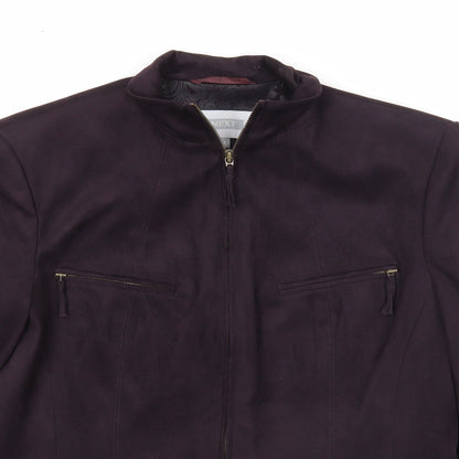 Next Womens Purple Jacket Size 14 Zip