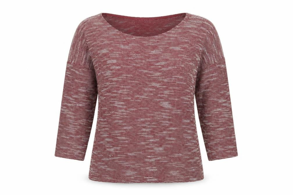 ESMARA Womens Purple Scoop Neck Acrylic Pullover Jumper Size S