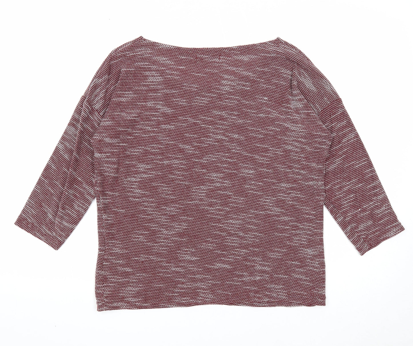 ESMARA Womens Purple Scoop Neck Acrylic Pullover Jumper Size S