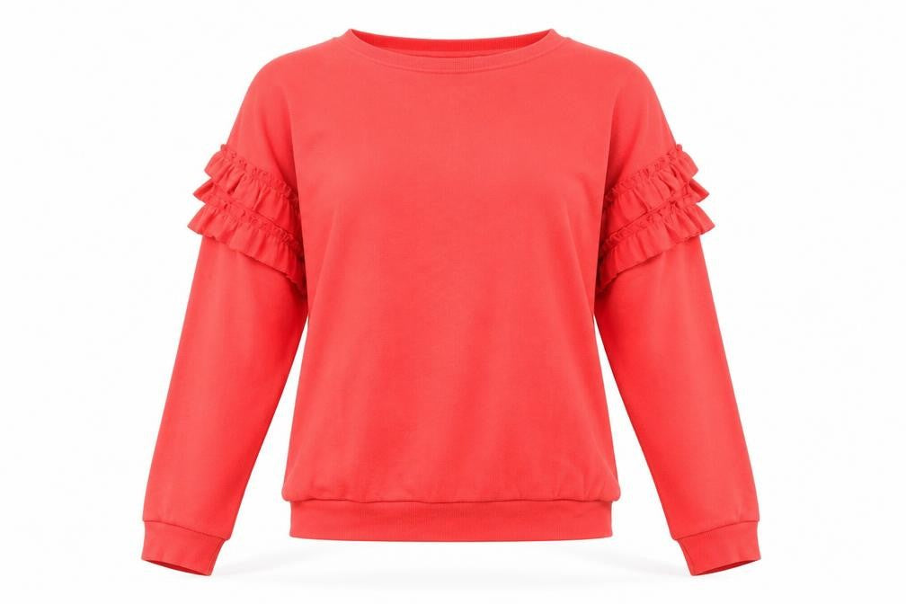 NEXT Womens Red Cotton Pullover Sweatshirt Size 8 Pullover