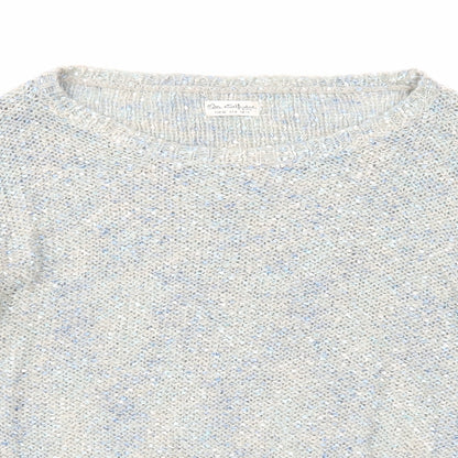 Miss Selfridge Womens Blue Boat Neck Acrylic Pullover Jumper Size 12