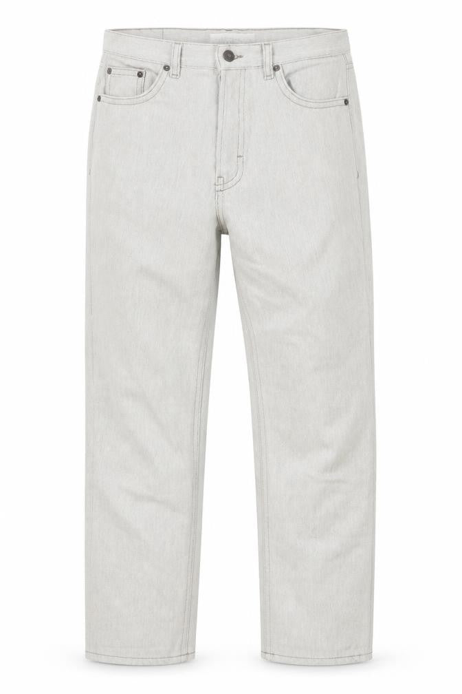Topshop Womens Grey Cotton Straight Jeans Size 30 in Regular Button