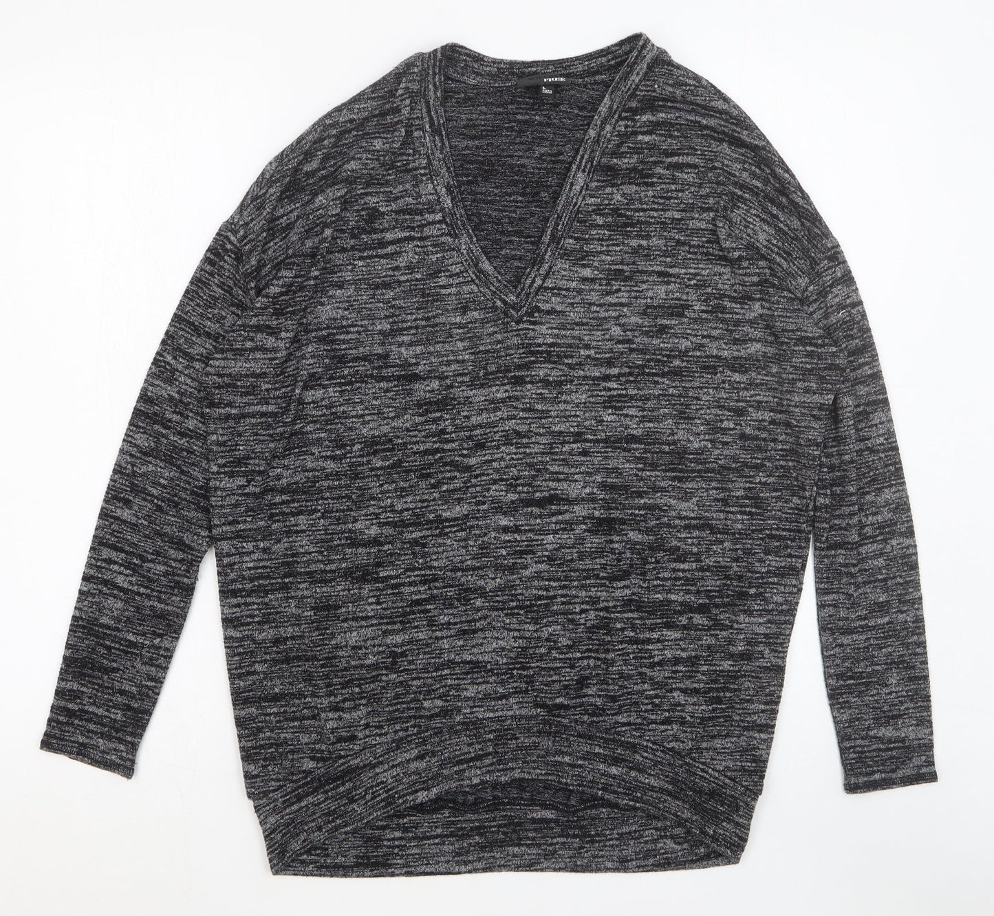 Wilfred Womens Grey V-Neck Cotton Pullover Jumper Size L