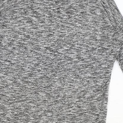 New Look Womens Grey Polyester Basic Blouse Size S V-Neck