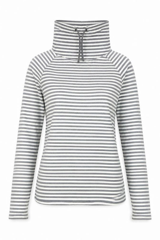 Gap Womens Grey Striped Polyester Pullover Sweatshirt Size S Pullover