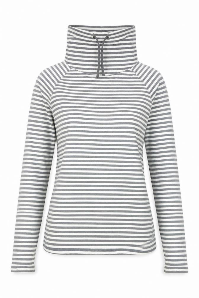 Gap Womens Grey Striped Polyester Pullover Sweatshirt Size S Pullover