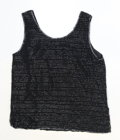 Preloved Ikana Womens Black Polyester Basic Tank Size M Scoop Neck - Back