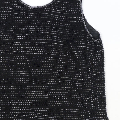 Preloved Ikana Womens Black Polyester Basic Tank Size M Scoop Neck - Label