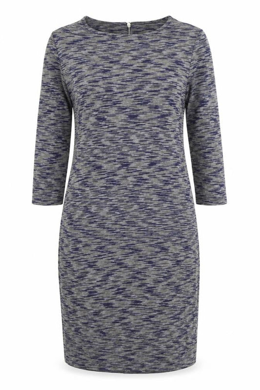 New Look Womens Grey Geometric Polyester A-Line Size 14 Round Neck Zip