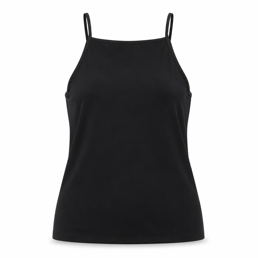 ASOS Womens Black Polyester Basic Tank Size 10 V-Neck