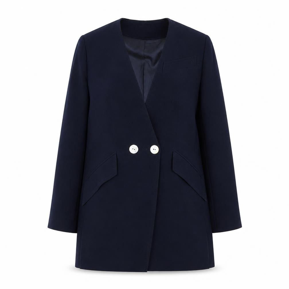 Frank Usher Womens Blue Overcoat Coat Size 10 Button