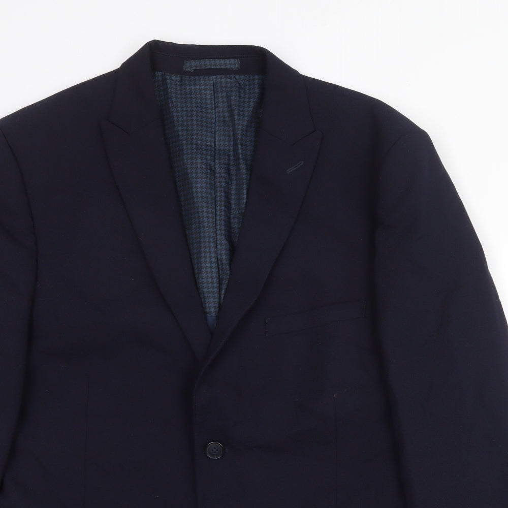 Marks and Spencer Mens Blue Wool Jacket Suit Jacket Size 42 Regular