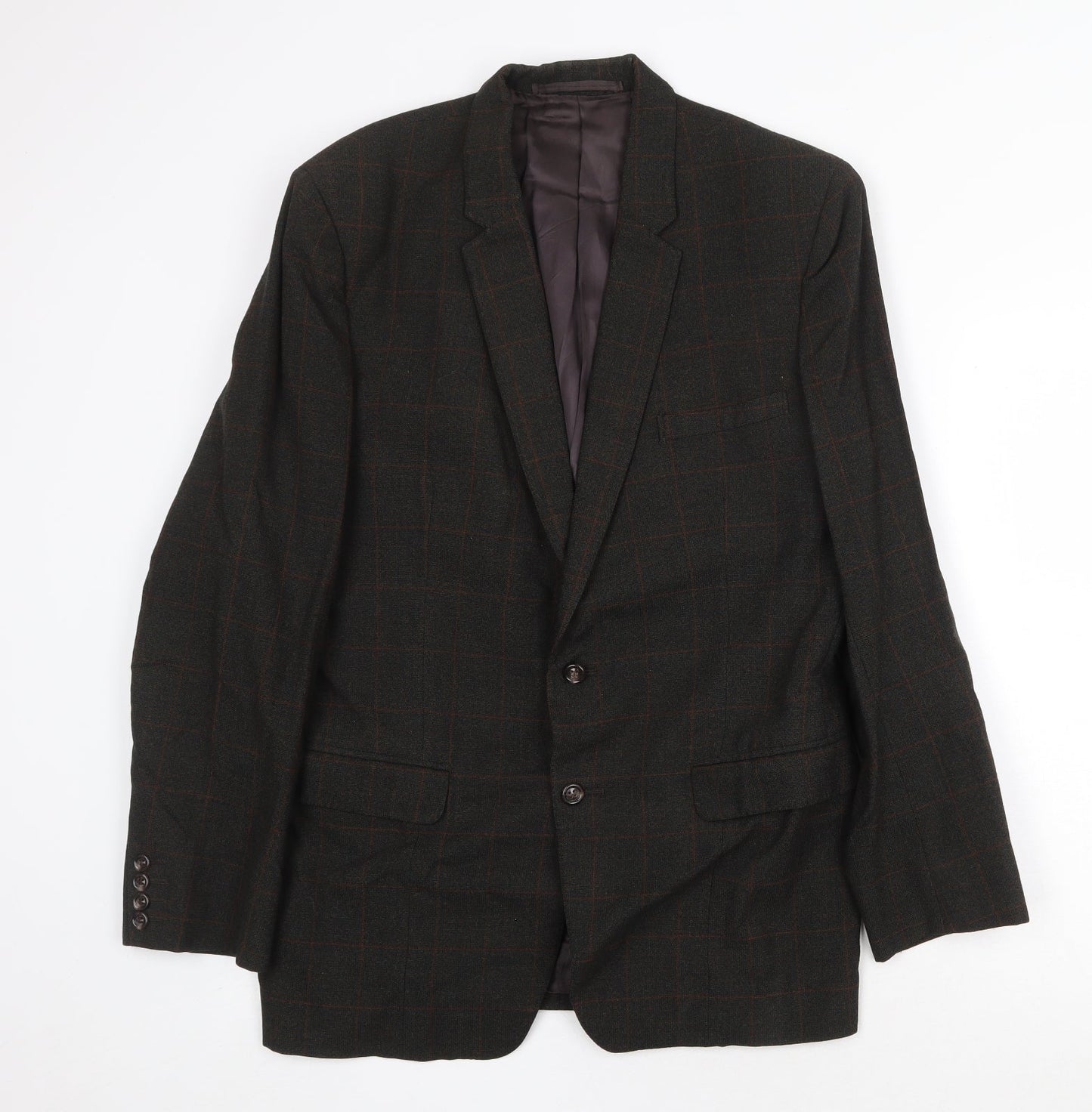 Neil Heath Mens Green Check Viscose Jacket Suit Jacket Size 40 Regular