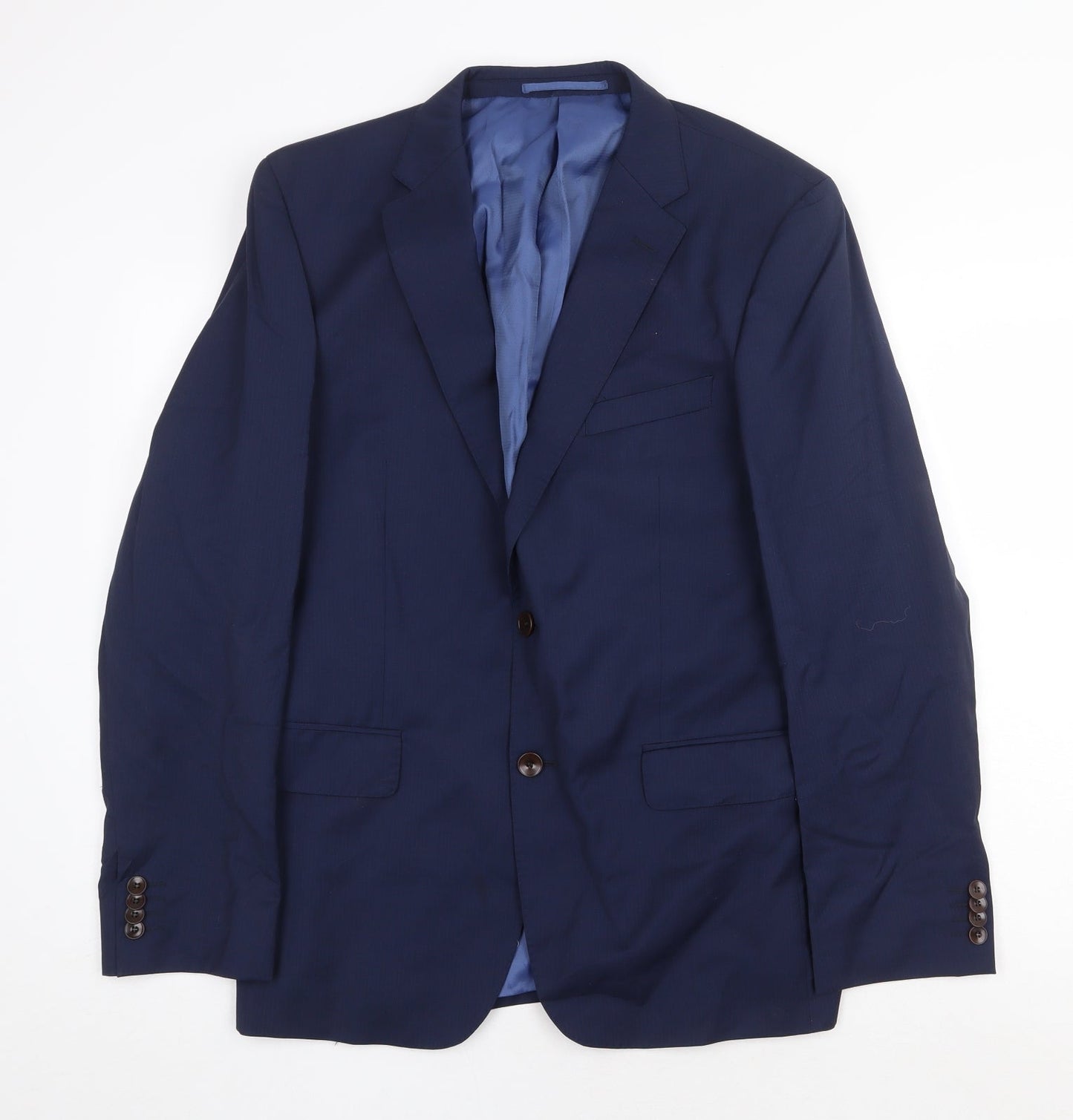 Marks and Spencer Mens Blue Polyester Jacket Suit Jacket Size 42 Regular