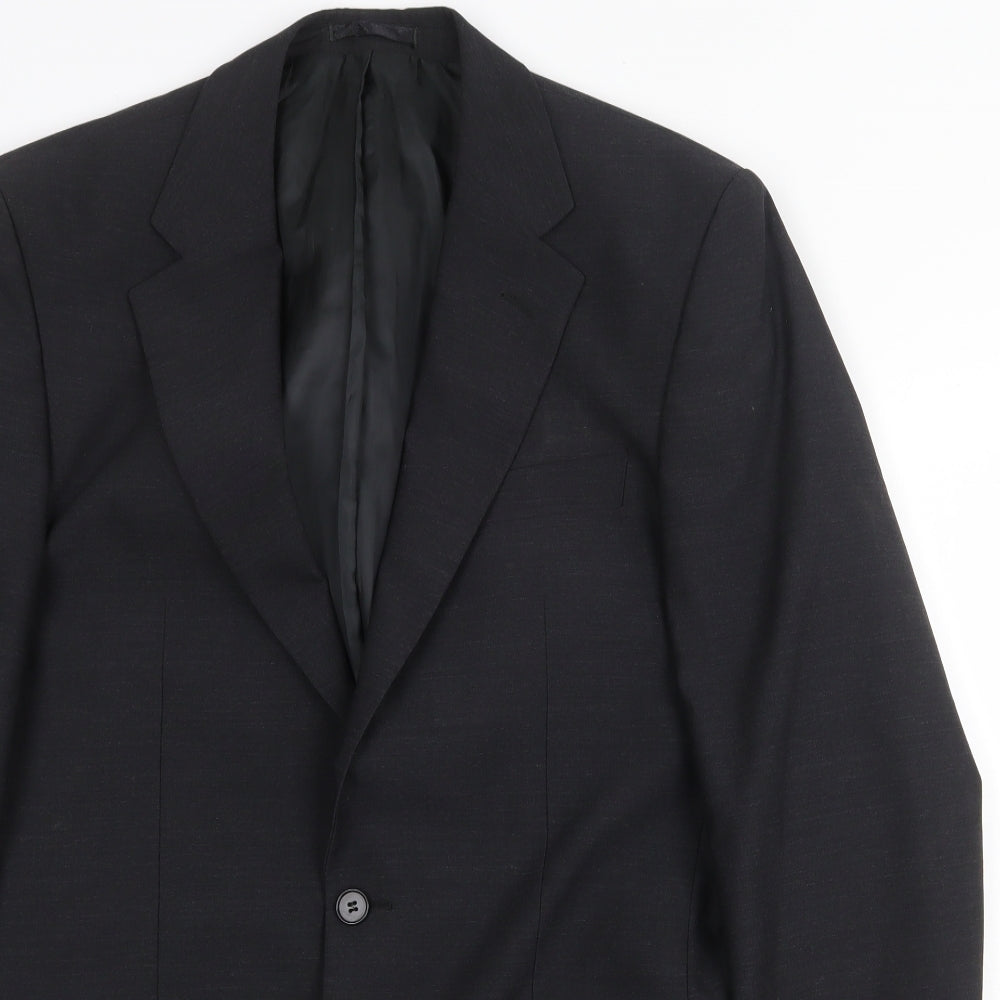 Scott & Taylor Mens Black Polyester Jacket Suit Jacket Size 38 Regular