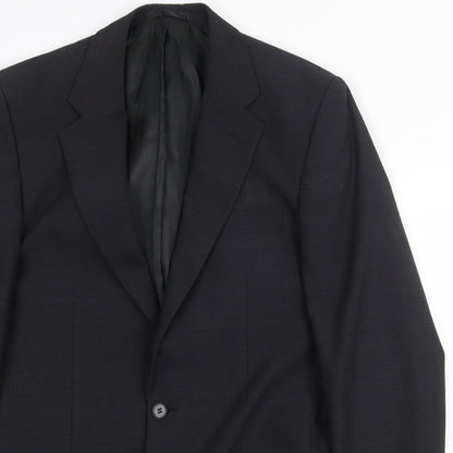 Scott & Taylor Mens Black Polyester Jacket Suit Jacket Size 38 Regular