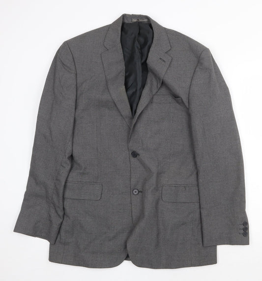 Scott & Taylor Mens Grey Polyester Jacket Suit Jacket Size 40 Regular
