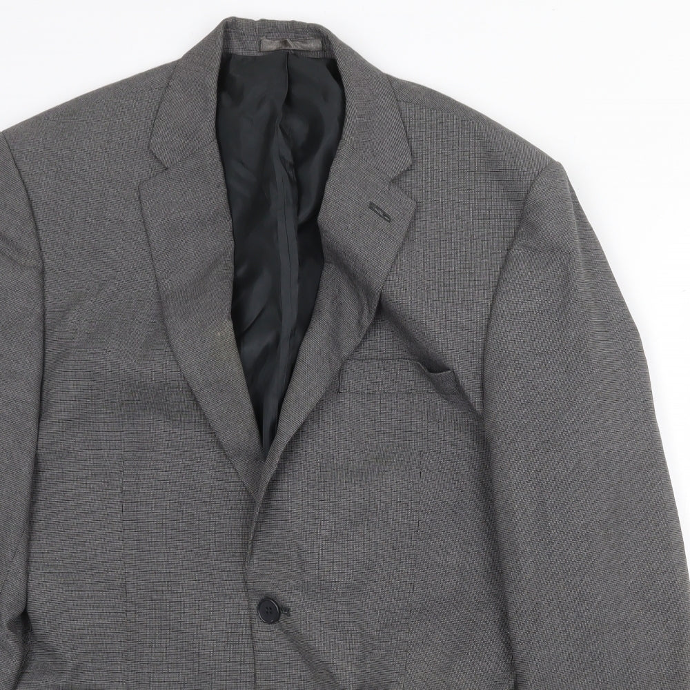 Scott & Taylor Mens Grey Polyester Jacket Suit Jacket Size 40 Regular