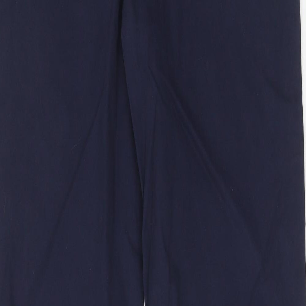 NEXT Womens Blue Cotton Trousers Size 8 Regular Zip