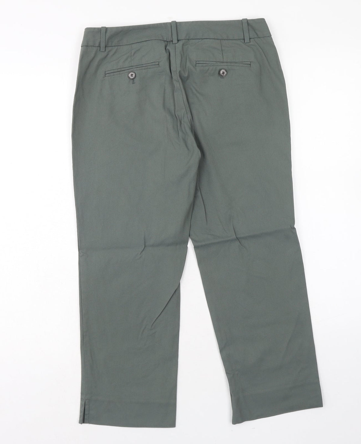 The Limited Womens Green Viscose Trousers Size 30 in Regular Hook & Eye